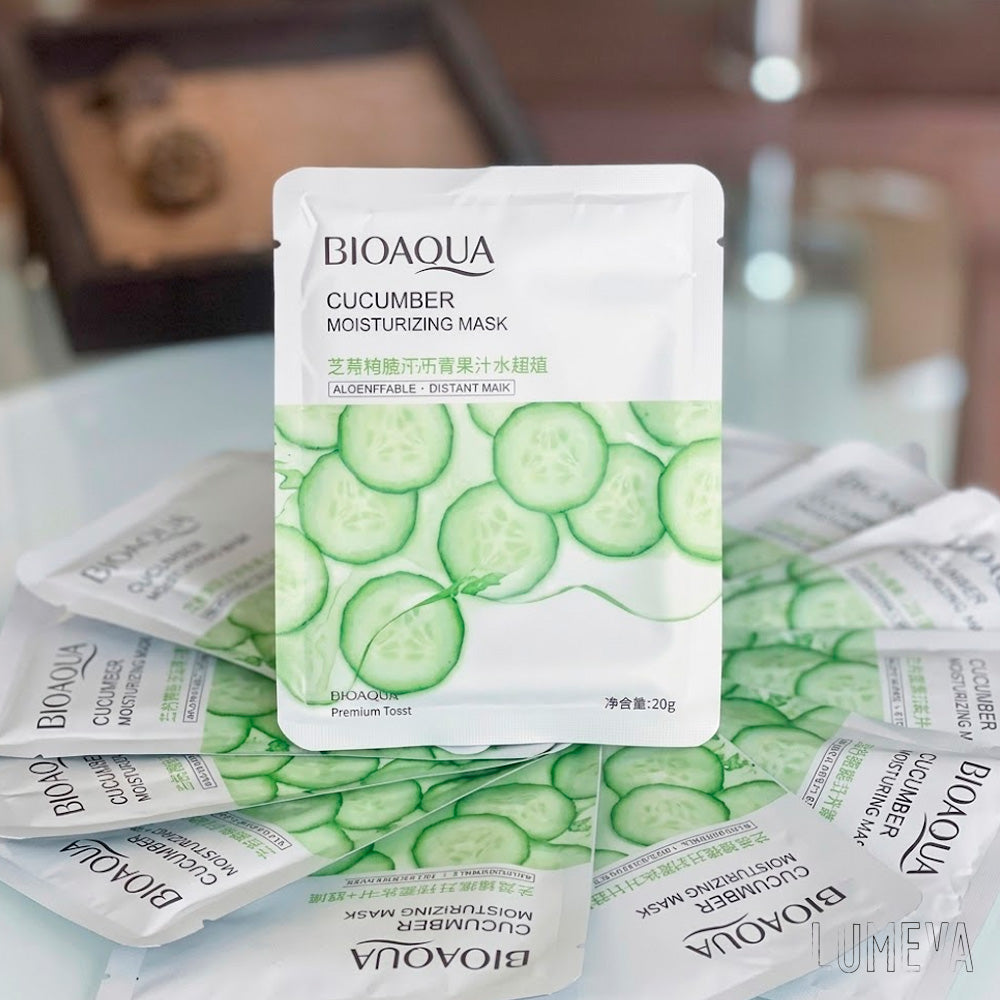 MASCARILLA FACIAL HISDRATANTE DE PEPINO BIOAQUA 🥒✨