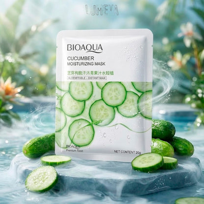 MASCARILLA FACIAL HISDRATANTE DE PEPINO BIOAQUA 🥒✨